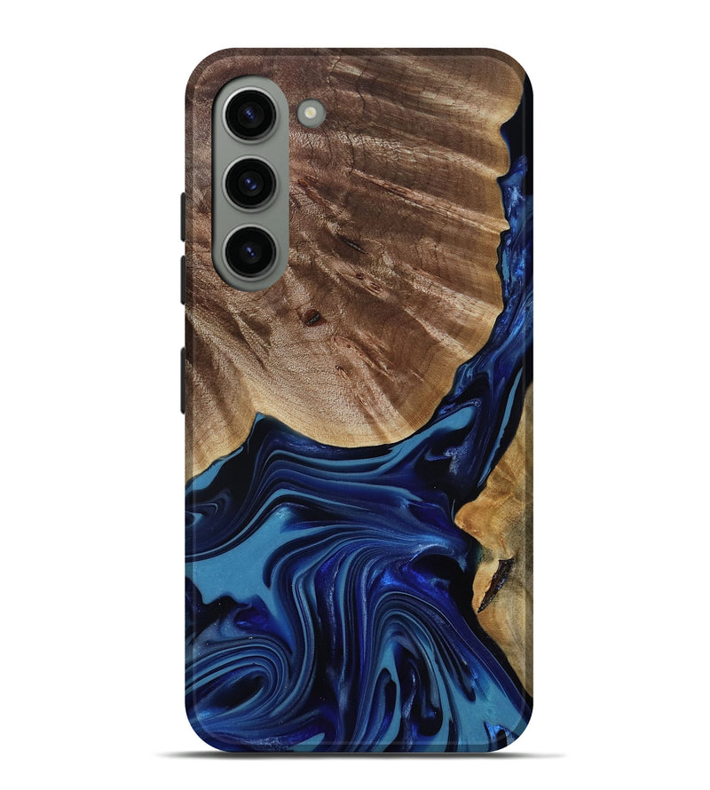 Galaxy S23 Plus Wood Live Edge Phone Case - Melvina (Blue, 818001)