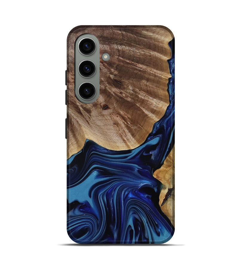 Galaxy S24 Wood Live Edge Phone Case - Melvina (Blue, 818001)