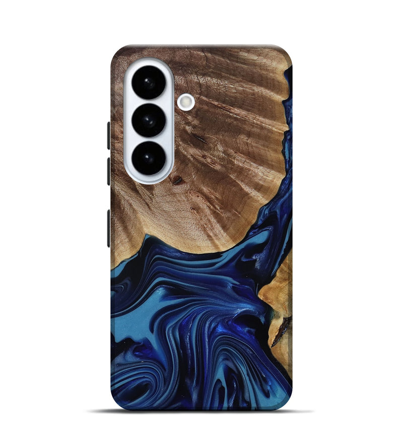 Galaxy S26 Wood Live Edge Phone Case - Melvina (Blue, 818001)