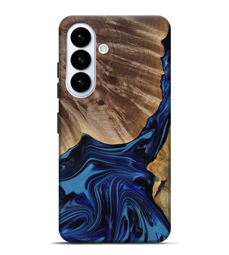 Galaxy S26 Plus Wood Live Edge Phone Case - Melvina (Blue, 818001)