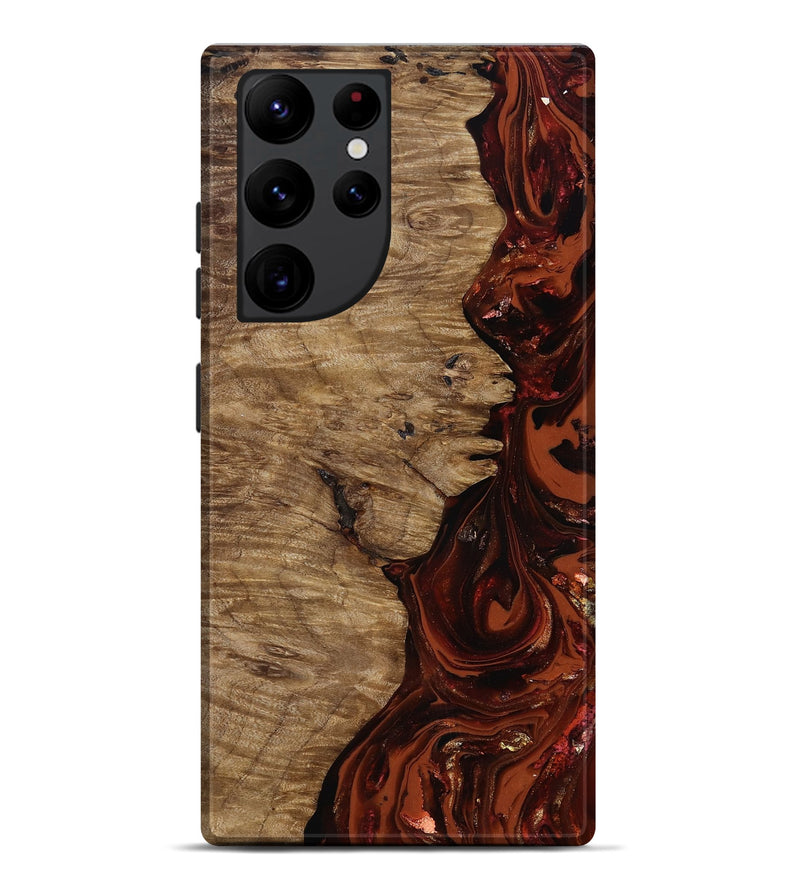 Galaxy S22 Ultra Wood Live Edge Phone Case - Yandel (Red, 818002)