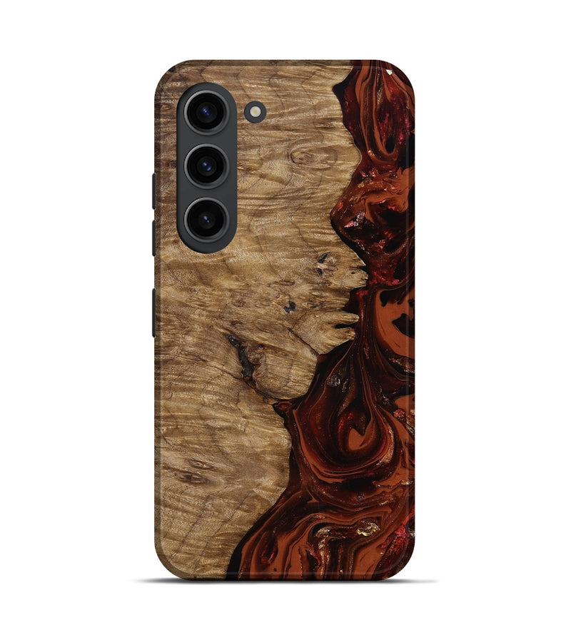Galaxy S23 Wood Live Edge Phone Case - Yandel (Red, 818002)