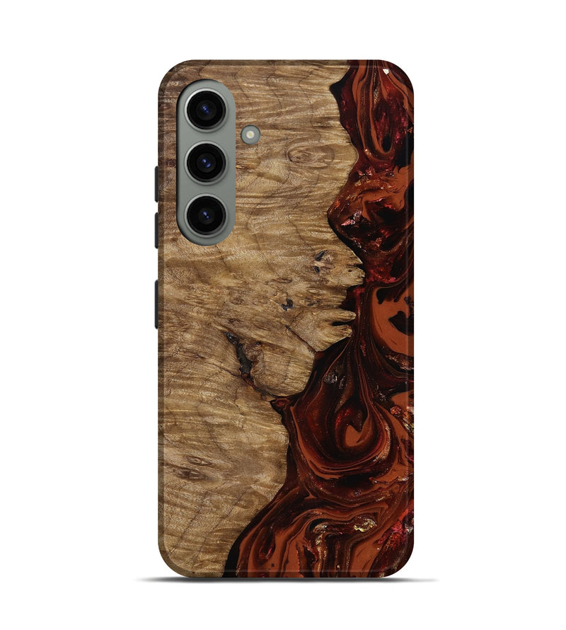 Galaxy S24 Wood Live Edge Phone Case - Yandel (Red, 818002)