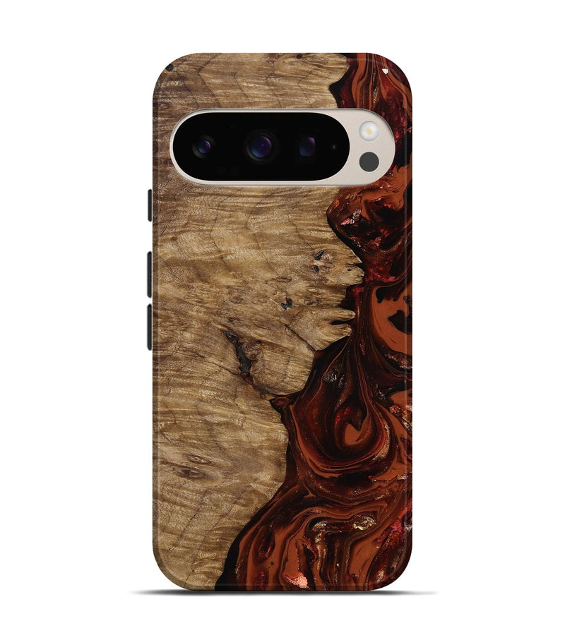 Pixel 10 Pro Wood Live Edge Phone Case - Yandel (Red, 818002)