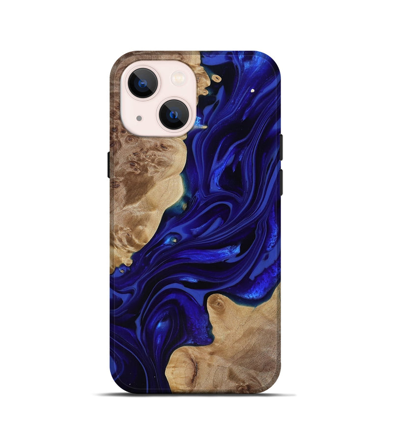 iPhone 13 mini Wood Live Edge Phone Case - Ernst (Purple, 818004)