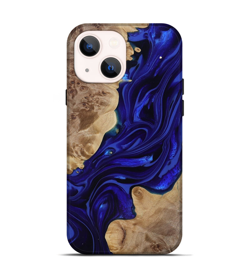 iPhone 14 Wood Live Edge Phone Case - Ernst (Purple, 818004)