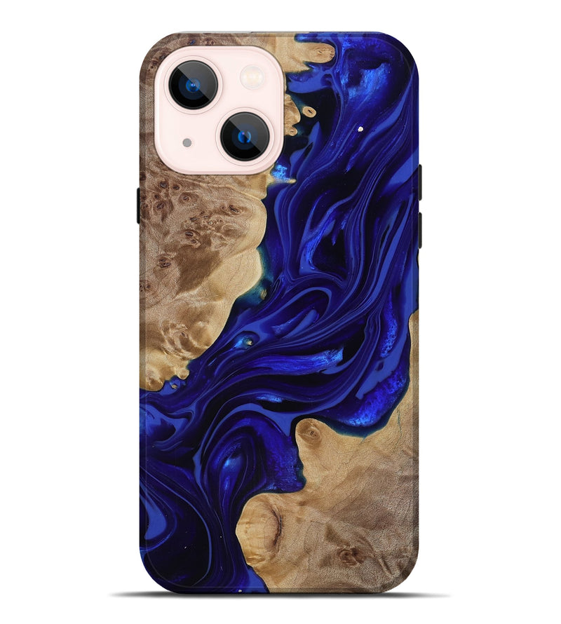 iPhone 14 Plus Wood Live Edge Phone Case - Ernst (Purple, 818004)