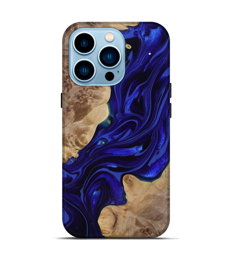 iPhone 14 Pro Wood Live Edge Phone Case - Ernst (Purple, 818004)