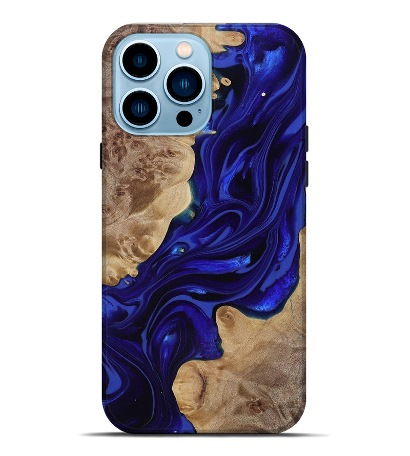 iPhone 14 Pro Max Wood Live Edge Phone Case - Ernst (Purple, 818004)