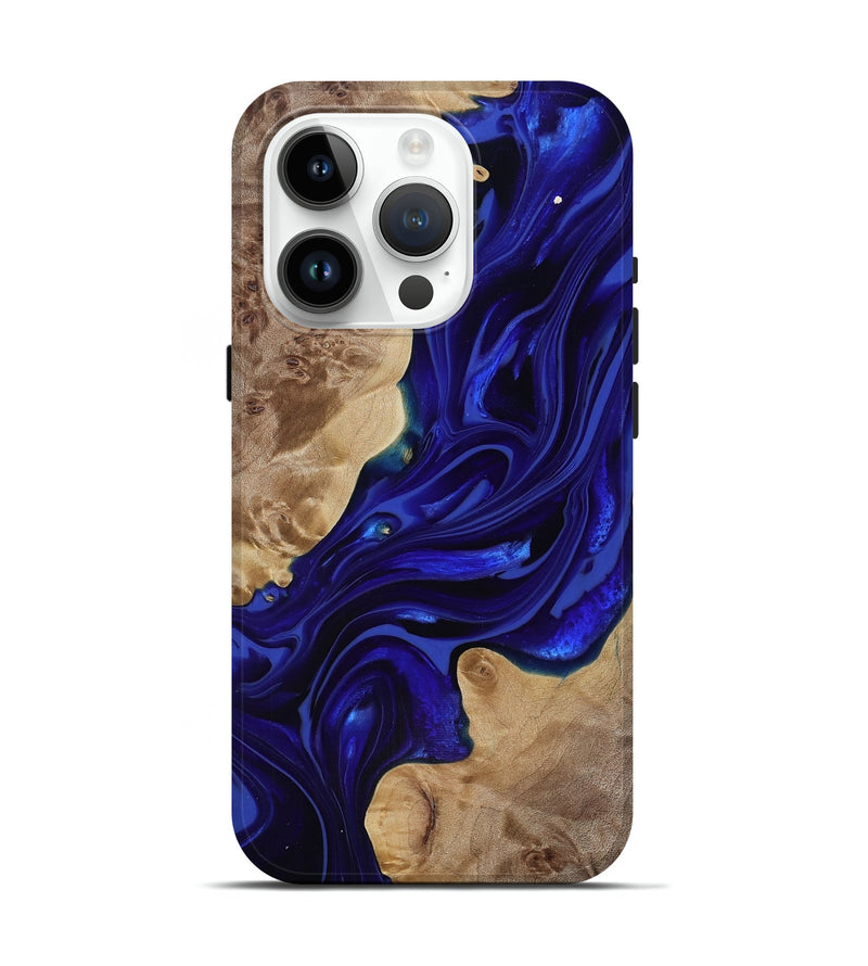 iPhone 15 Pro Wood Live Edge Phone Case - Ernst (Purple, 818004)