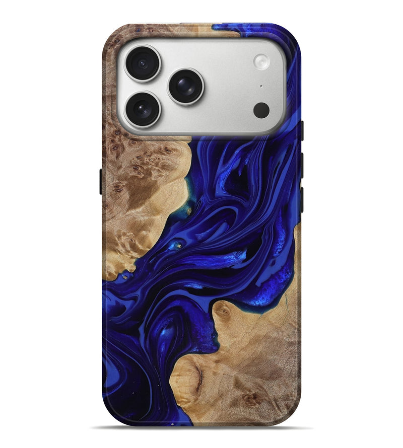 iPhone 17 Pro Max Wood Live Edge Phone Case - Ernst (Purple, 818004)