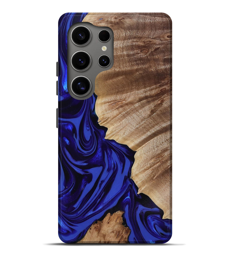 Galaxy S25 Ultra Wood Live Edge Phone Case - Fate (Blue, 818005)