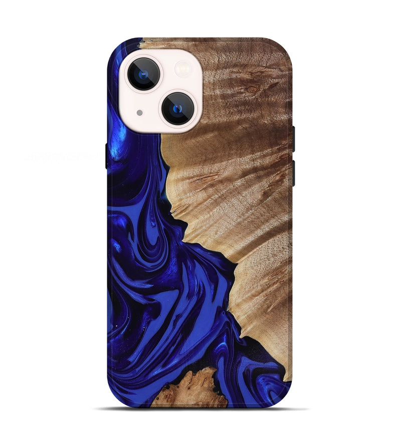 iPhone 13 Wood Live Edge Phone Case - Fate (Blue, 818005)