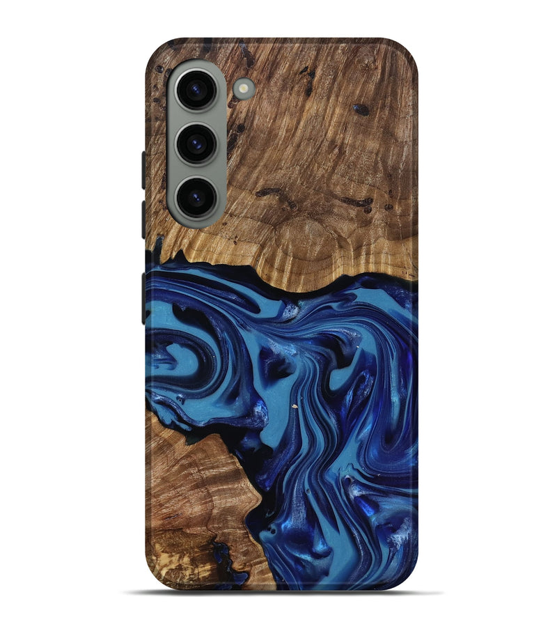 Galaxy S23 Plus Wood Live Edge Phone Case - Domenic (Blue, 818006)