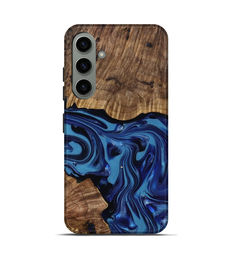 Galaxy S24 Wood Live Edge Phone Case - Domenic (Blue, 818006)