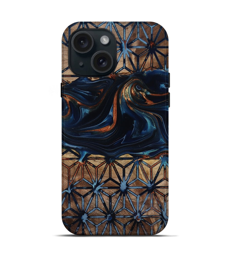 iPhone 15 Wood Live Edge Phone Case - Elliot (Pattern, 818008)