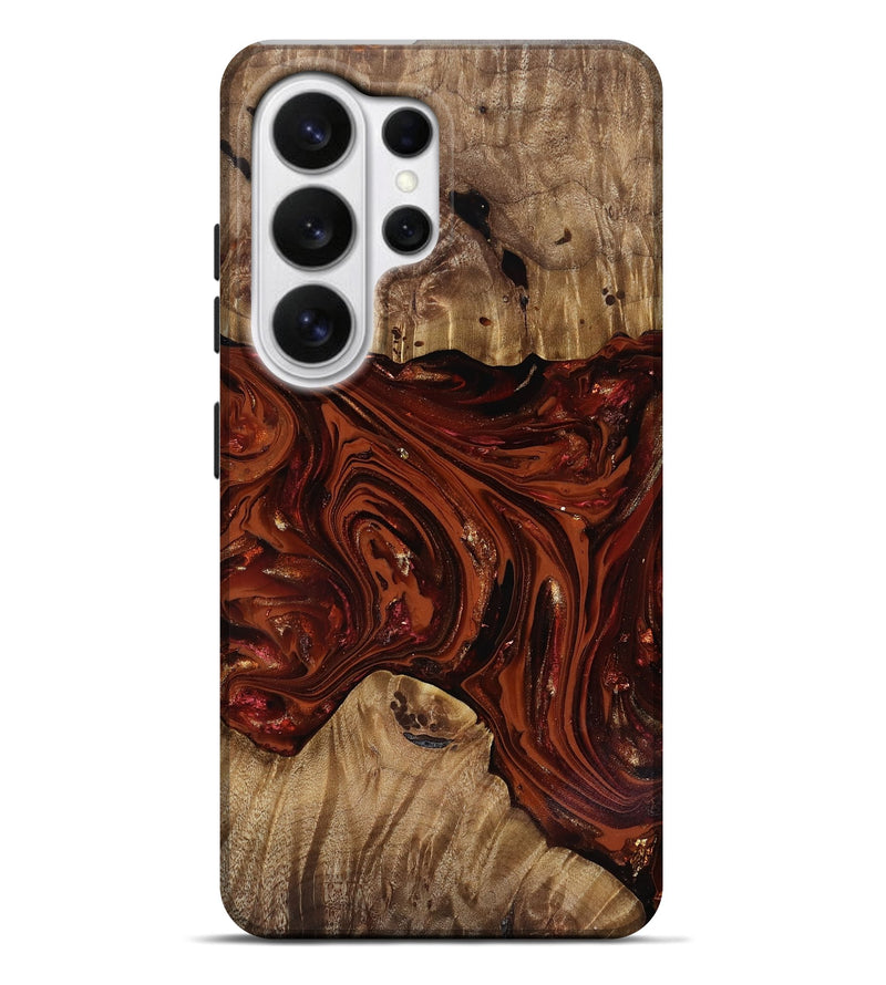 Galaxy S26 Ultra Wood Live Edge Phone Case - Dequan (Red, 818009)