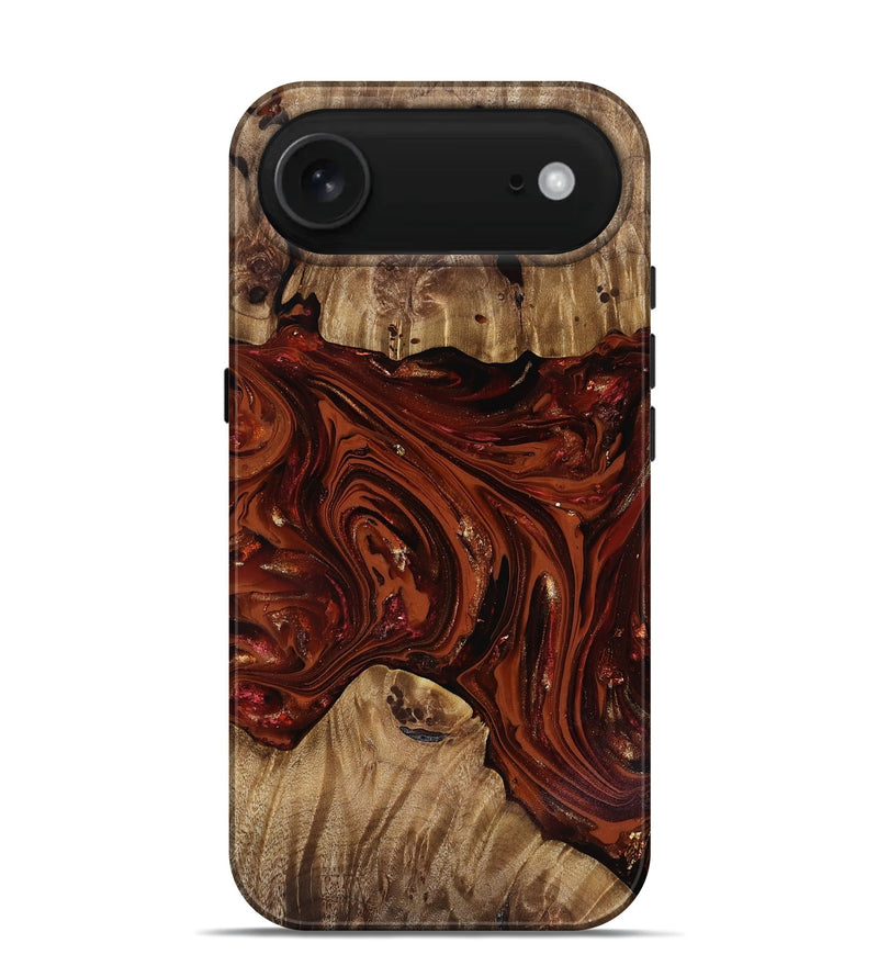 iPhone 17 Air Wood Live Edge Phone Case - Dequan (Red, 818009)