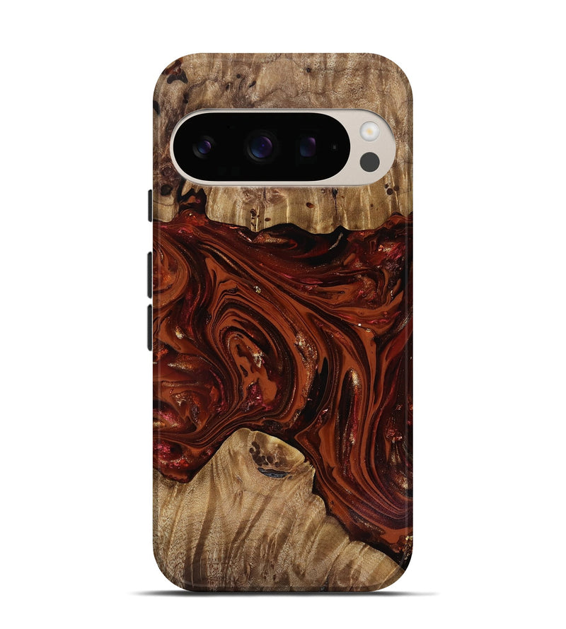 Pixel 10 Wood Live Edge Phone Case - Dequan (Red, 818009)
