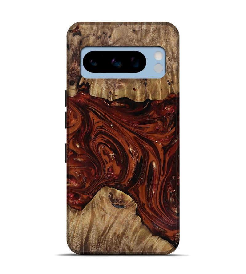 Pixel 8 Pro Wood Live Edge Phone Case - Dequan (Red, 818009)