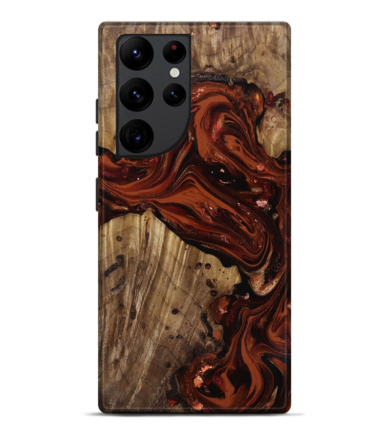 Galaxy S22 Ultra Wood Live Edge Phone Case - Manuela (Red, 818010)