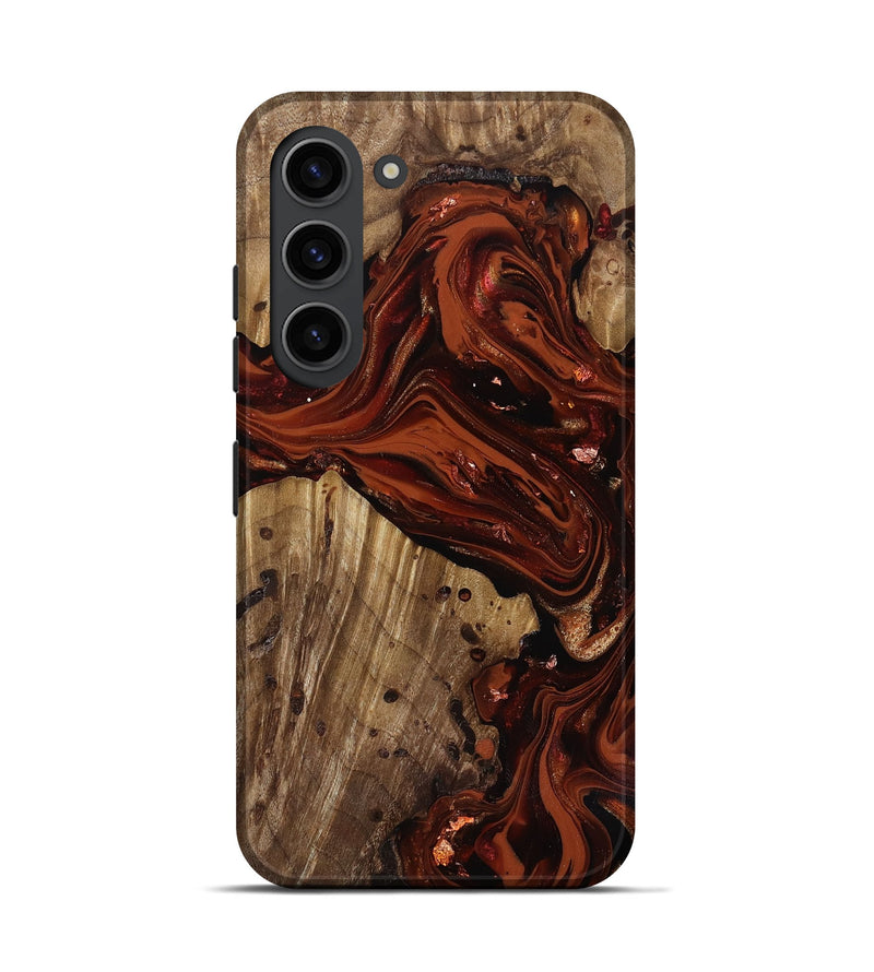 Galaxy S23 Wood Live Edge Phone Case - Manuela (Red, 818010)