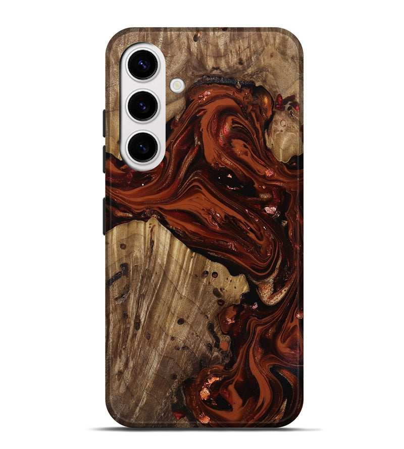 Galaxy S25 Plus Wood Live Edge Phone Case - Manuela (Red, 818010)