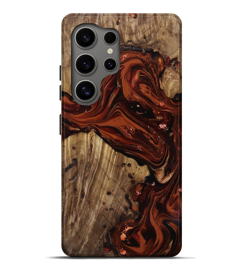 Galaxy S25 Ultra Wood Live Edge Phone Case - Manuela (Red, 818010)