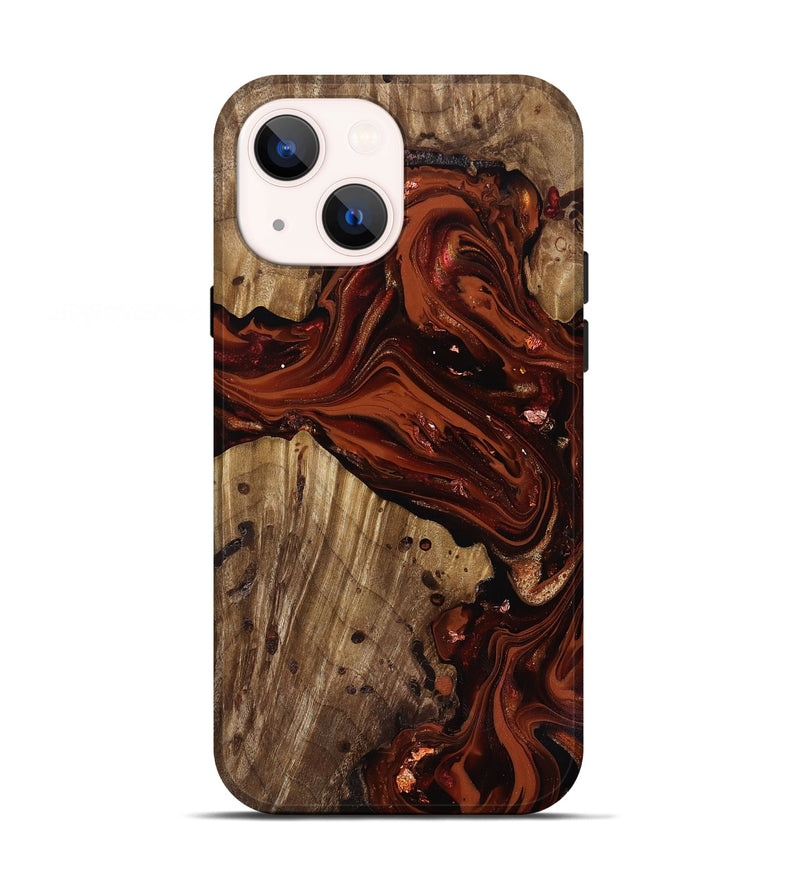 iPhone 13 Wood Live Edge Phone Case - Manuela (Red, 818010)
