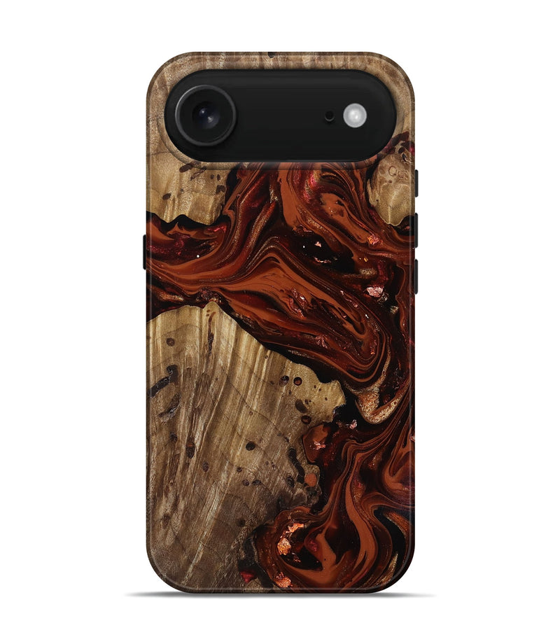 iPhone 17 Air Wood Live Edge Phone Case - Manuela (Red, 818010)