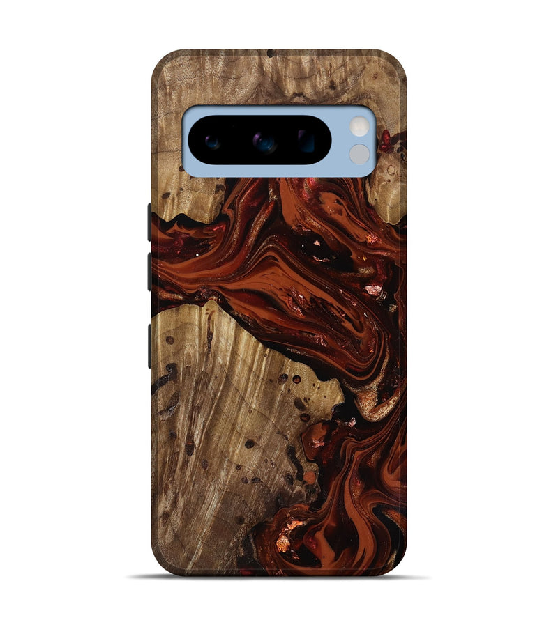 Pixel 8 Pro Wood Live Edge Phone Case - Manuela (Red, 818010)
