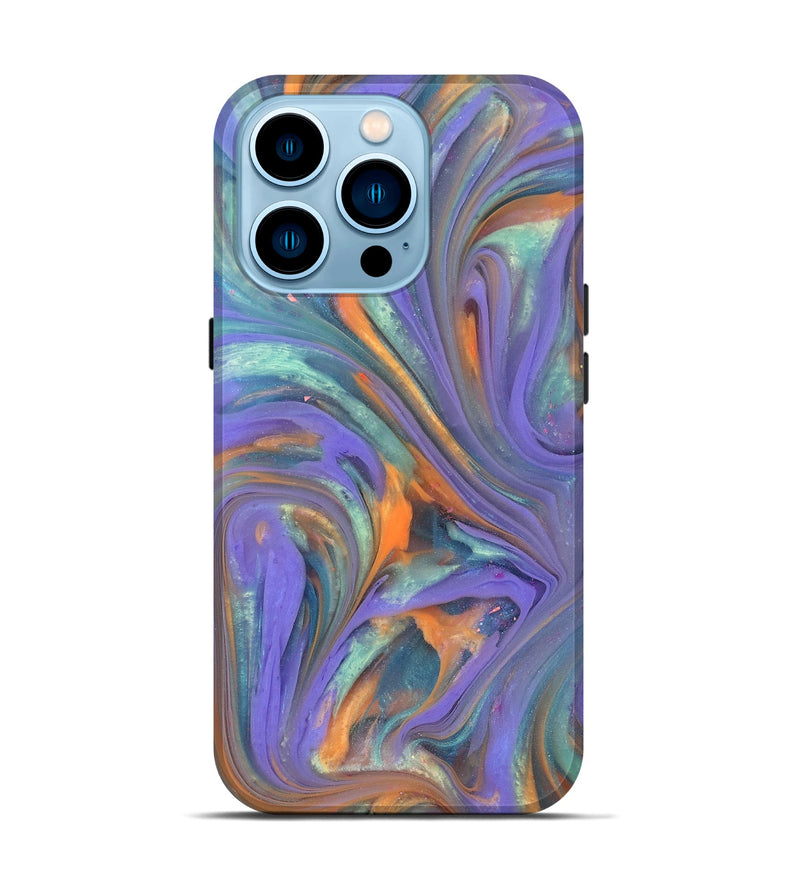 iPhone 14 Pro ResinArt Live Edge Phone Case - Brendan (Purple, 818011)