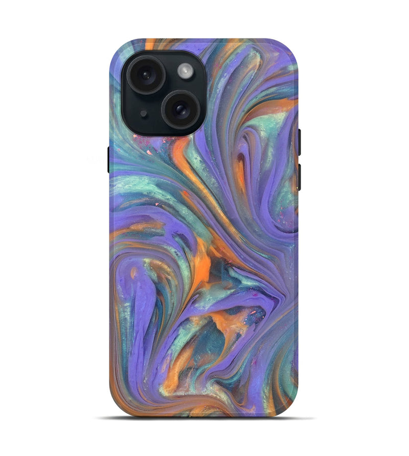 iPhone 15 ResinArt Live Edge Phone Case - Brendan (Purple, 818011)