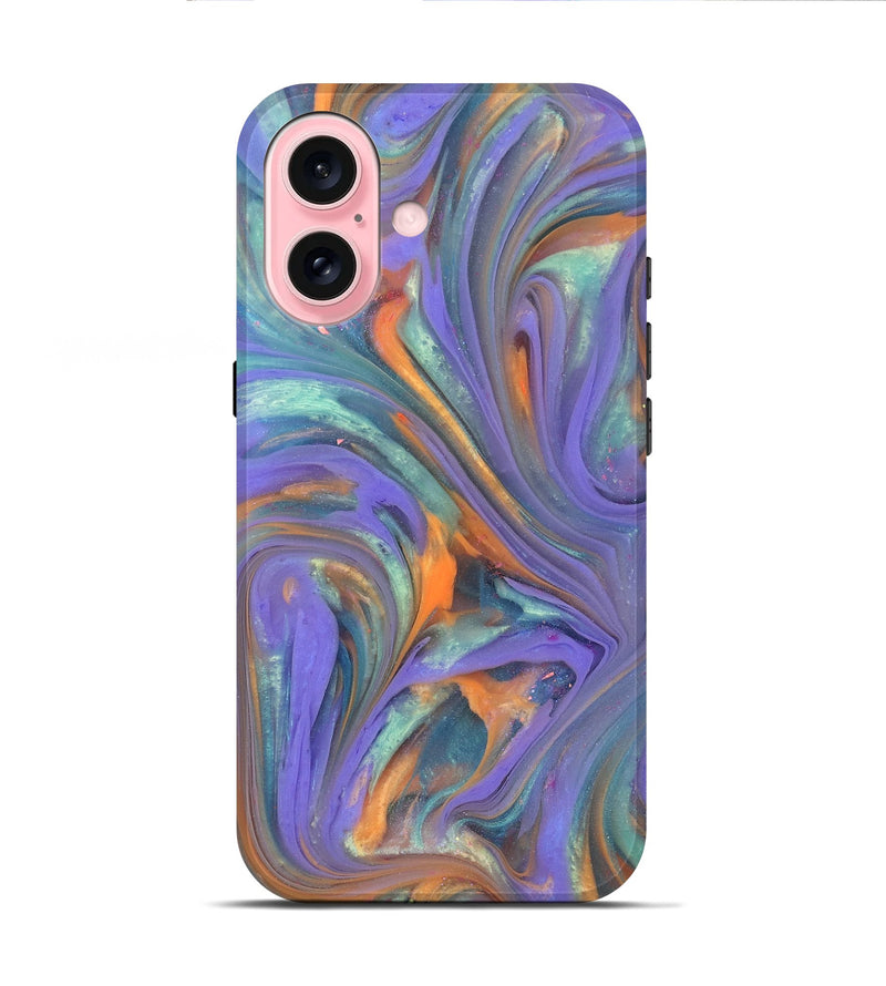 iPhone 16 ResinArt Live Edge Phone Case - Brendan (Purple, 818011)