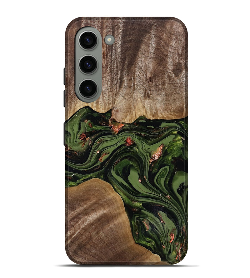 Galaxy S23 Plus Wood Live Edge Phone Case - Leola (Green, 818014)