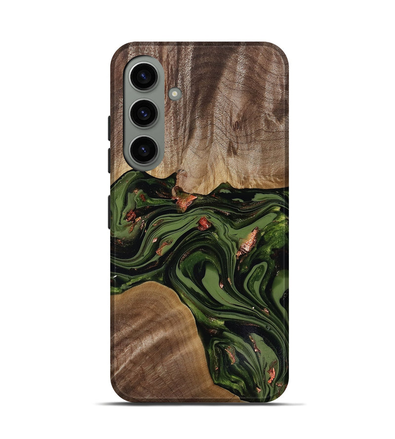 Galaxy S24 Wood Live Edge Phone Case - Leola (Green, 818014)