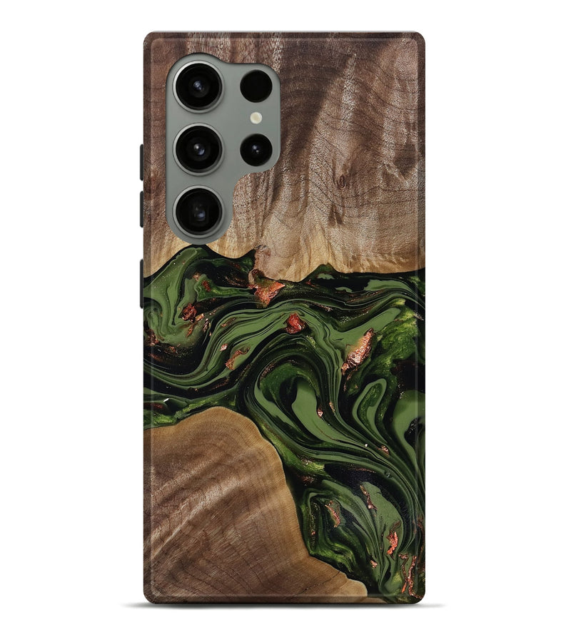 Galaxy S24 Ultra Wood Live Edge Phone Case - Leola (Green, 818014)
