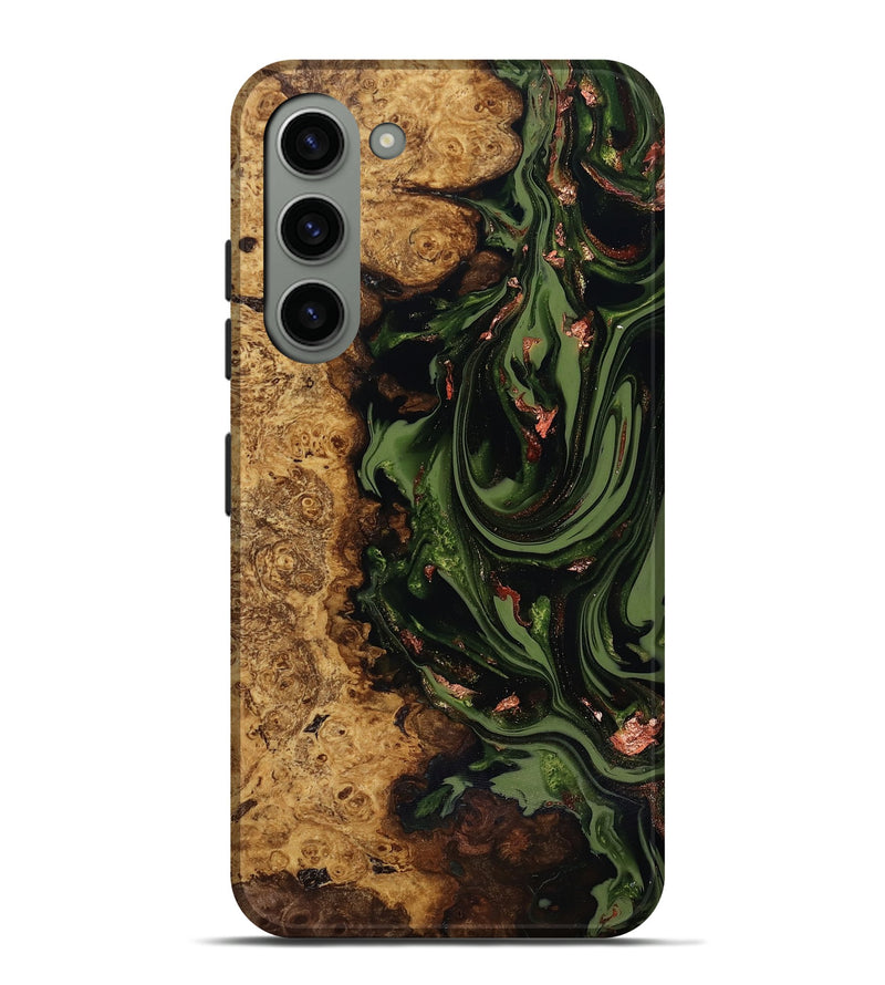 Galaxy S23 Plus Wood Live Edge Phone Case - Nathaly (Green, 818016)