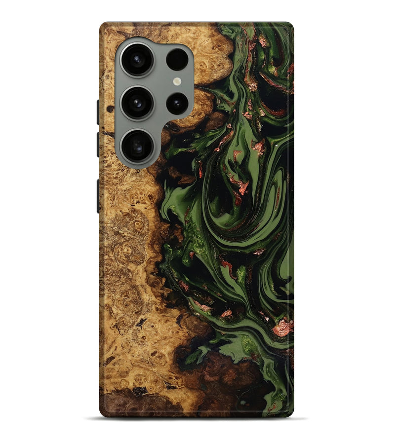 Galaxy S24 Ultra Wood Live Edge Phone Case - Nathaly (Green, 818016)