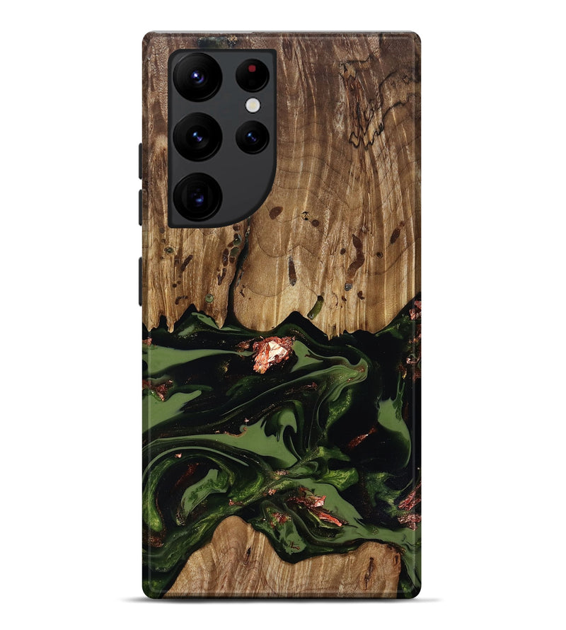 Galaxy S22 Ultra Wood Live Edge Phone Case - Sevyn (Green, 818017)