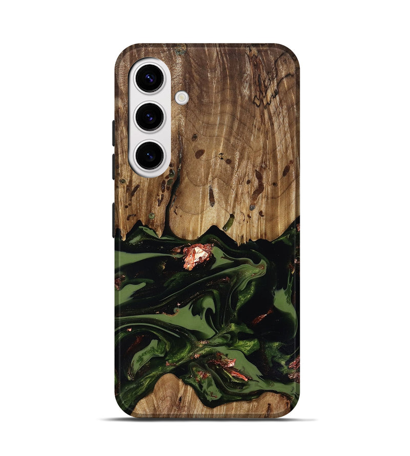 Galaxy S25 Wood Live Edge Phone Case - Sevyn (Green, 818017)