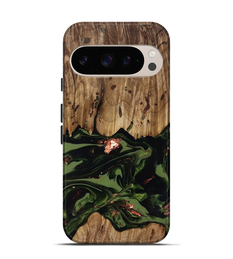 Pixel 10 Pro Wood Live Edge Phone Case - Sevyn (Green, 818017)