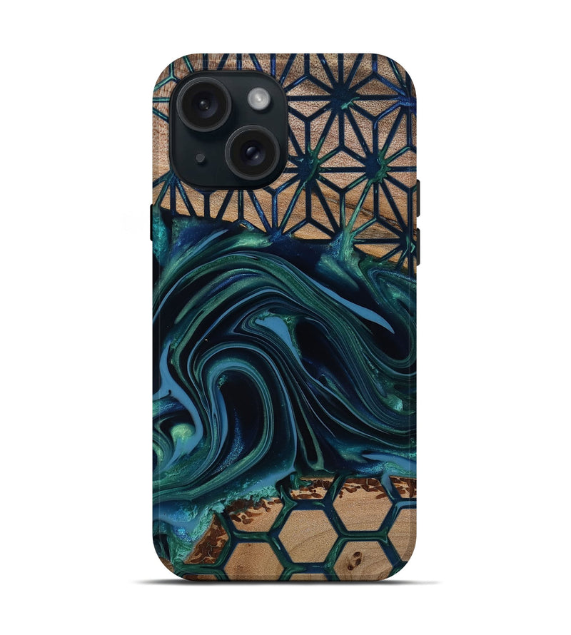 iPhone 15 Wood Live Edge Phone Case - Rhianna (Pattern, 818020)