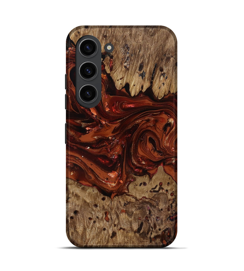 Galaxy S23 Wood Live Edge Phone Case - Deena (Red, 818021)