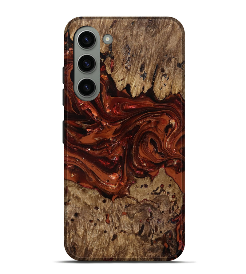 Galaxy S23 Plus Wood Live Edge Phone Case - Deena (Red, 818021)