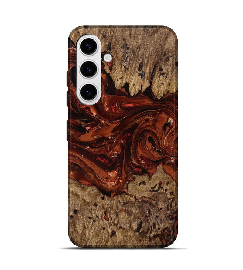 Galaxy S25 Wood Live Edge Phone Case - Deena (Red, 818021)