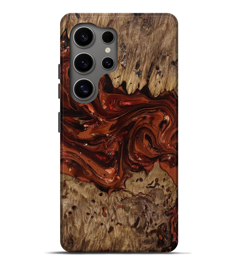 Galaxy S25 Ultra Wood Live Edge Phone Case - Deena (Red, 818021)