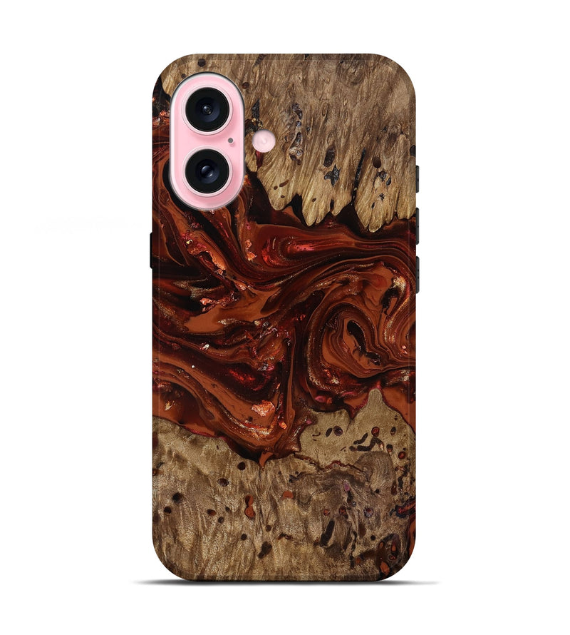 iPhone 17 Wood Live Edge Phone Case - Deena (Red, 818021)