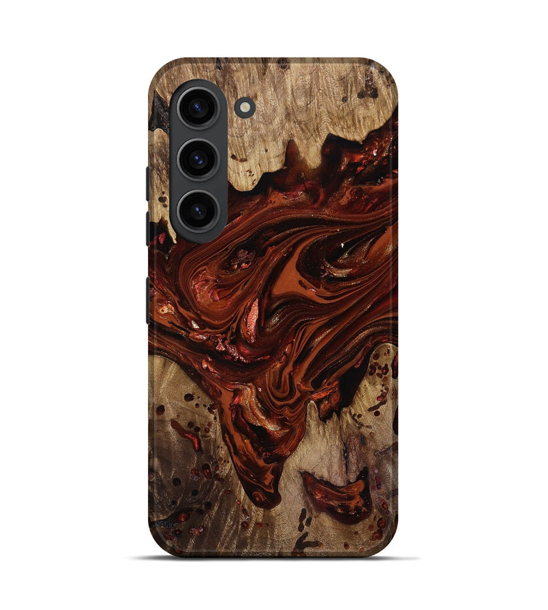 Galaxy S23 Wood Live Edge Phone Case - Kaylin (Red, 818022)