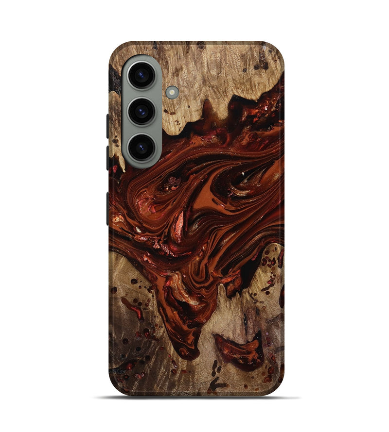 Galaxy S24 Wood Live Edge Phone Case - Kaylin (Red, 818022)